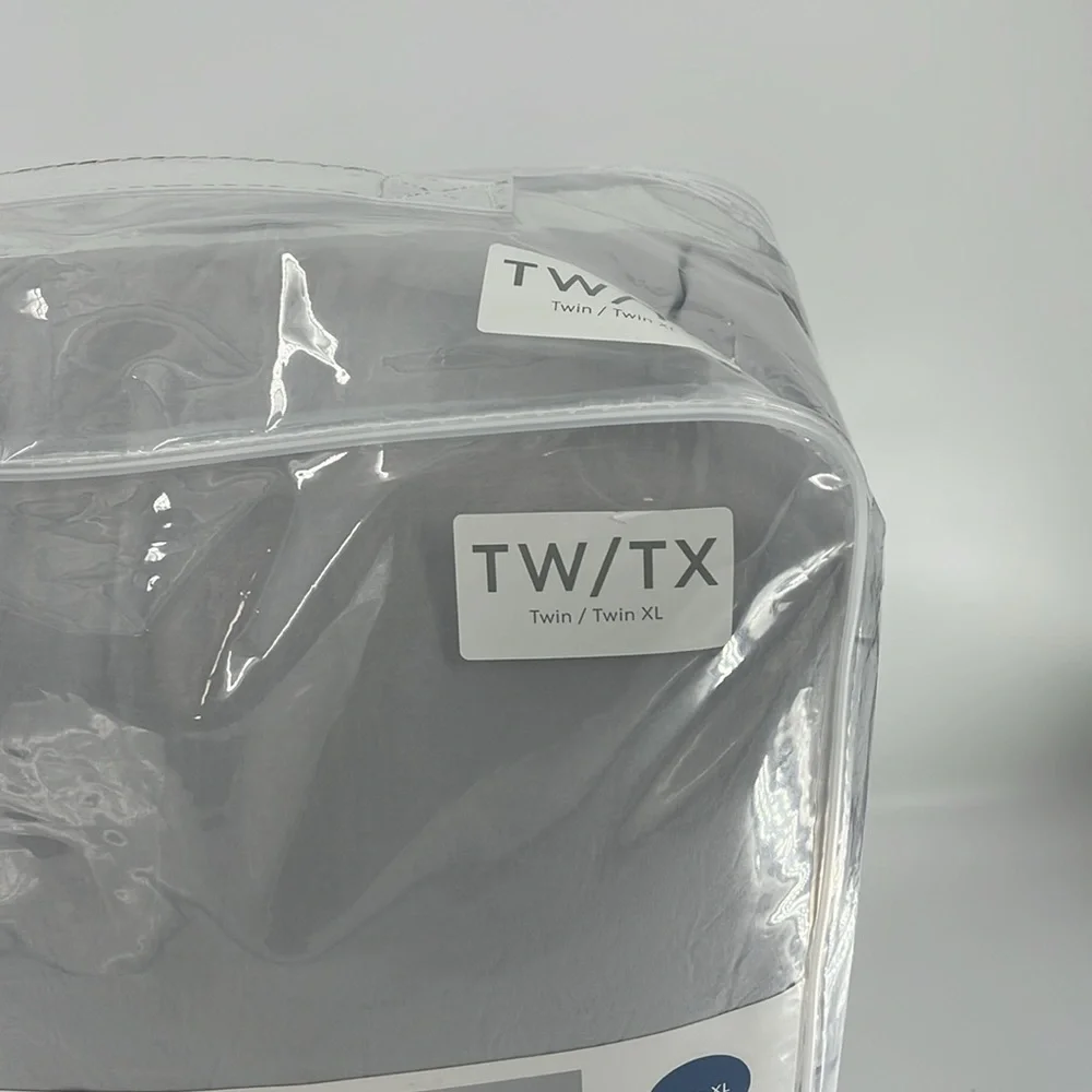 SIMPLY ESSENTIAL Garment Washed Comforter Set Twin XL Microchip Grey